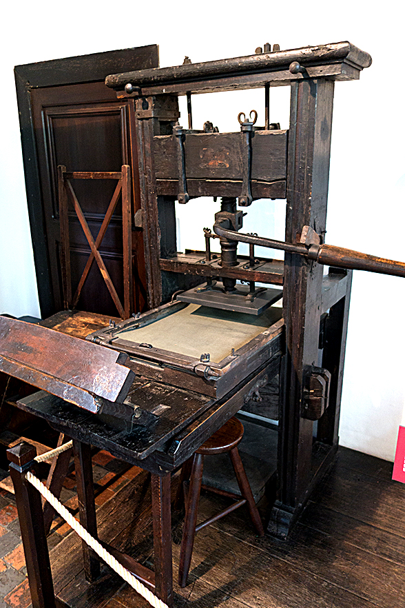 現在保存されている最古の活版印刷機。