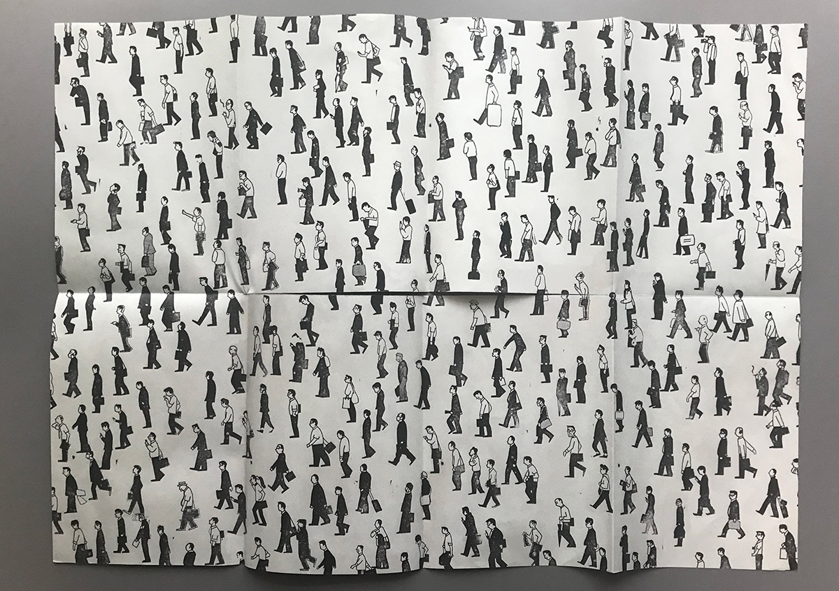 （写真5） | スタンプアート作品集「TOKYO SALARYMAN STAMP」（大嶋奈都子）の世界 - 生田信一（ファーインク） | 活版印刷研究所
