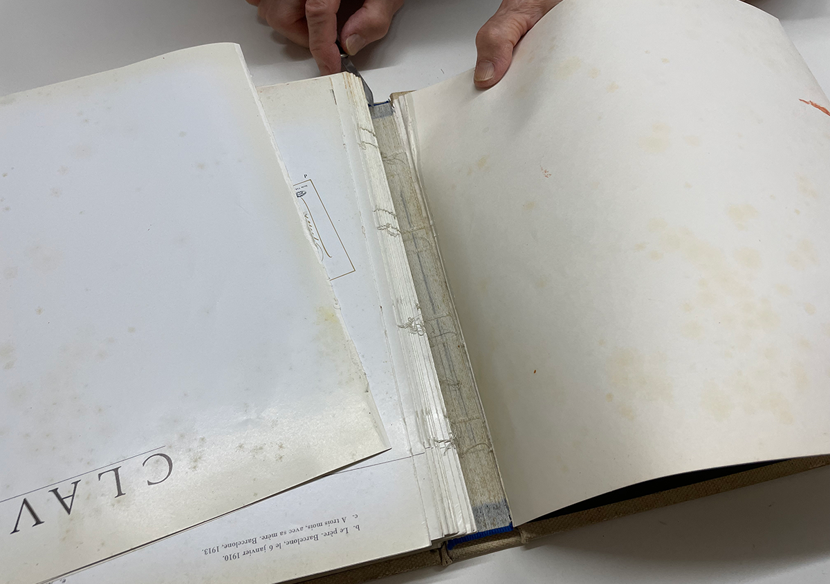 写真5 | 新たな取り組み「修理の日」。画集の修理の記録 - 京都大学図書館資料保存ワークショップ | 活版印刷研究所