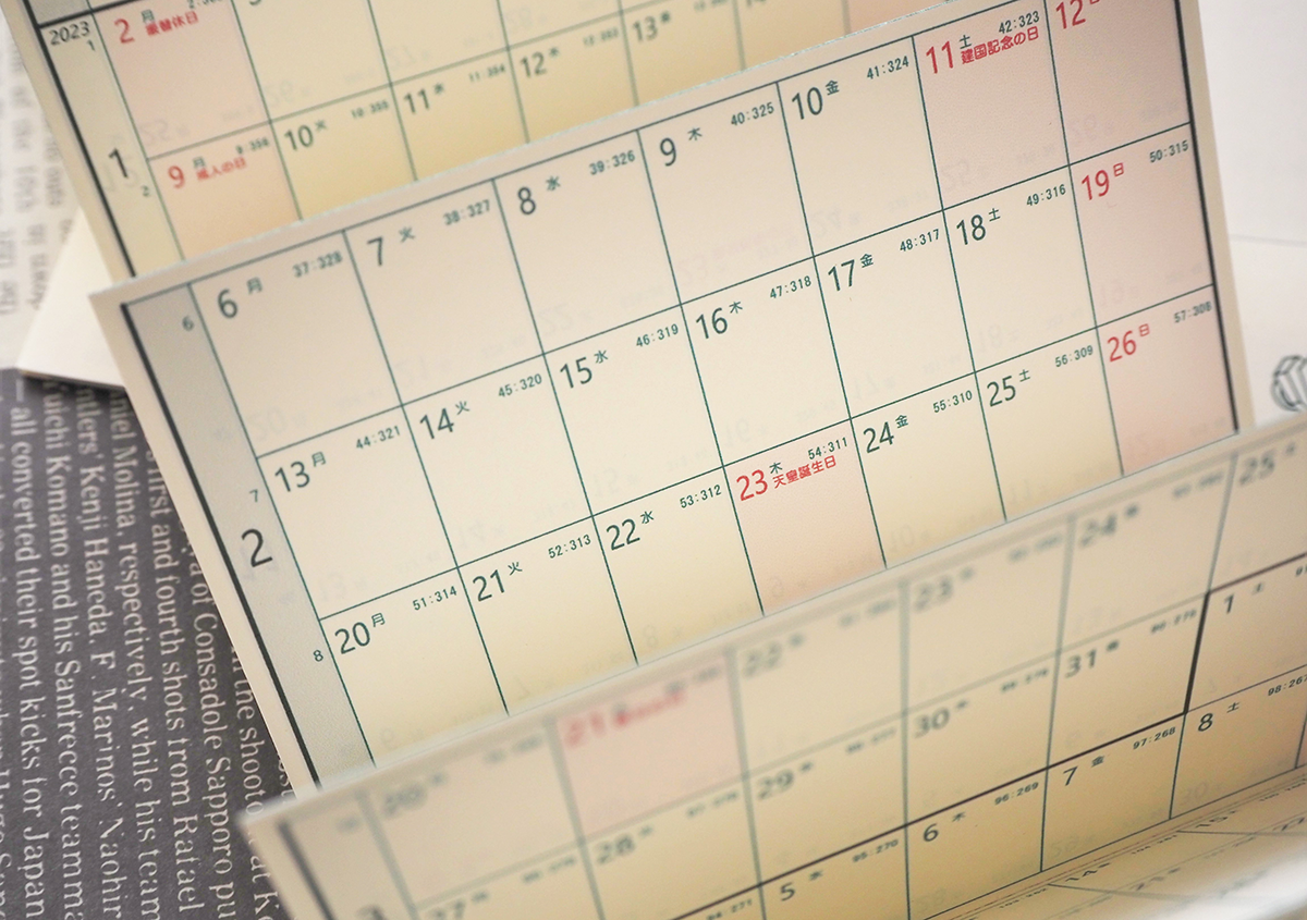 （写真4） | じゃばら型システム手帳リフィルカレンダー「じゃばらんだ」 - 生田信一（ファーインク） | 活版印刷研究所