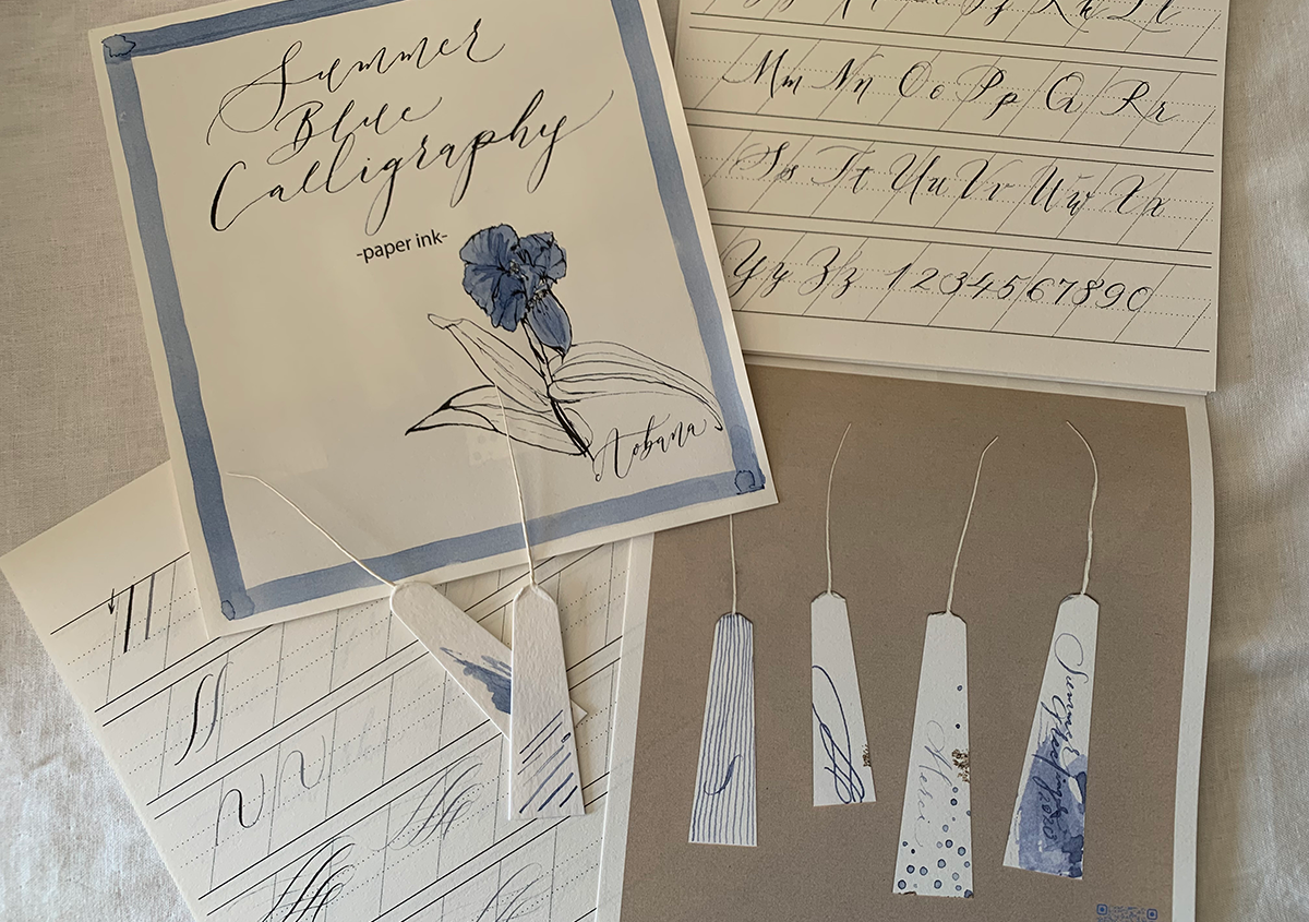 （写真6） | 花の青を集めた、紙のインク TAG STATIONERY - 白須美紀 | 活版印刷研究所