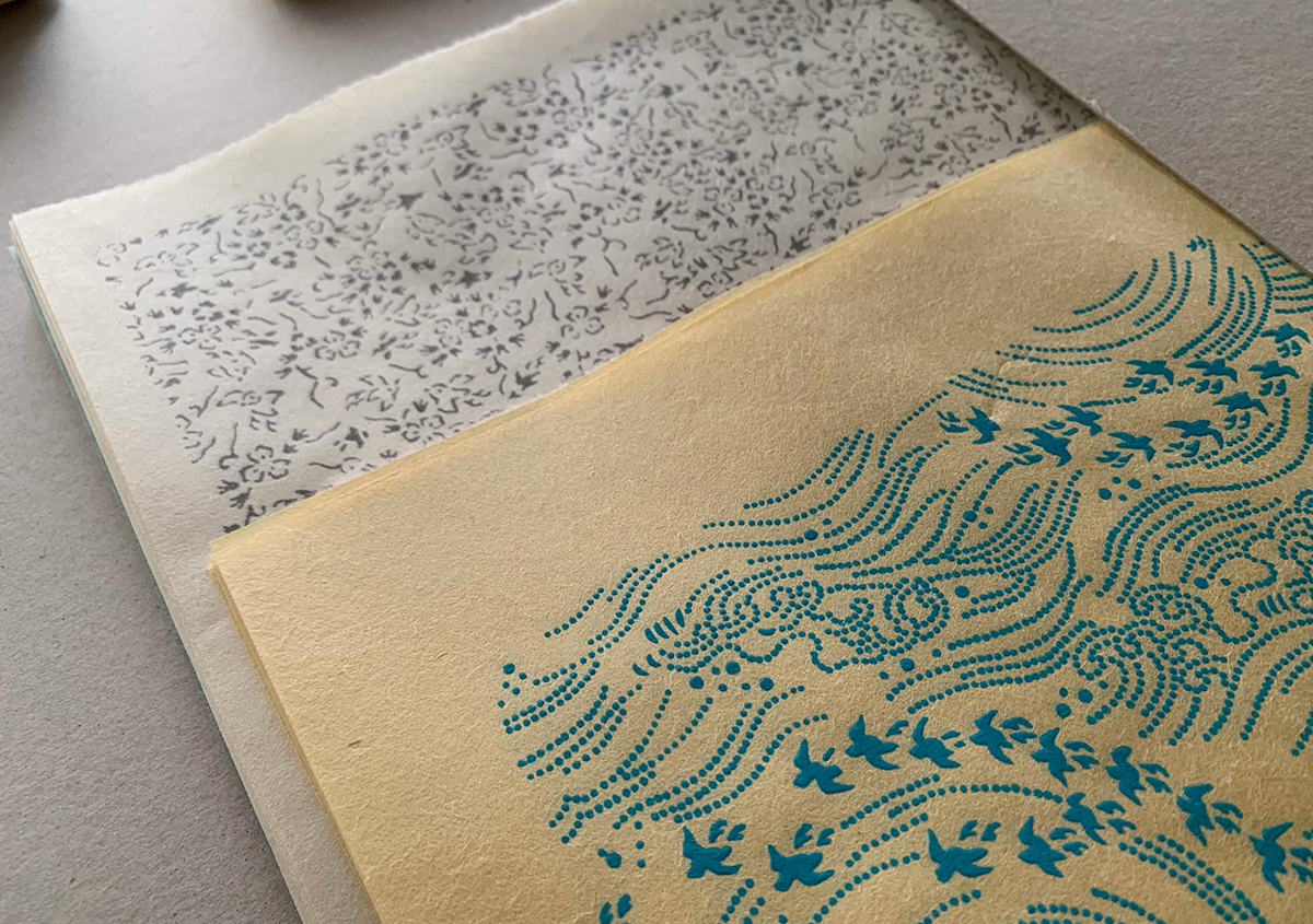 写真7 | 貴重な型紙で生み出される唯一無二の京染和紙 浅井長楽園 - 白須美紀 | 活版印刷研究所